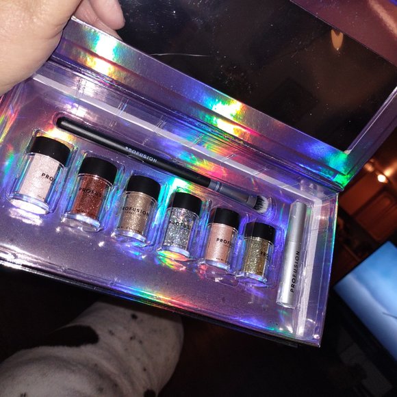 Profusion SPARKLE PIGMENTS - set of 6 colors with brush and adhesive - Picture 6 of 6